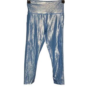 Zyia Blue Iridescent Mermaid Yoga Pant NWOT Size Small